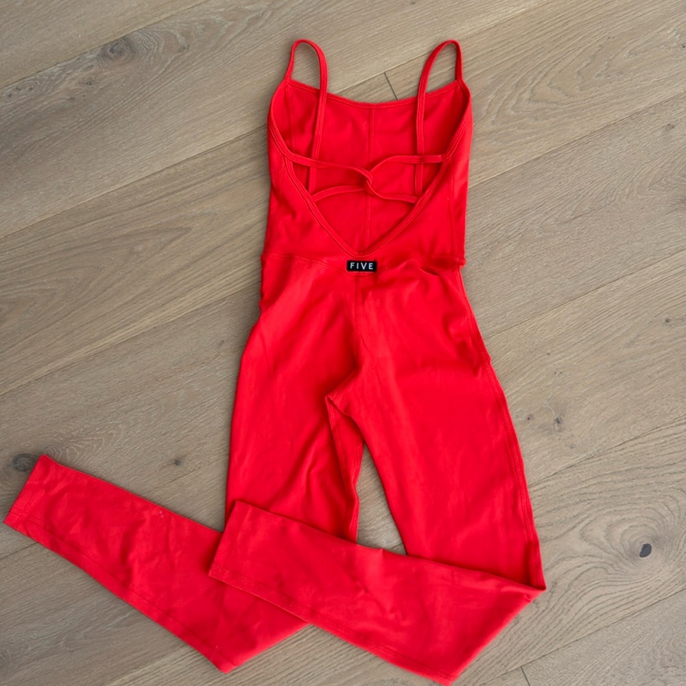FIVE 5 dancewear bodysuit- adult XS, red